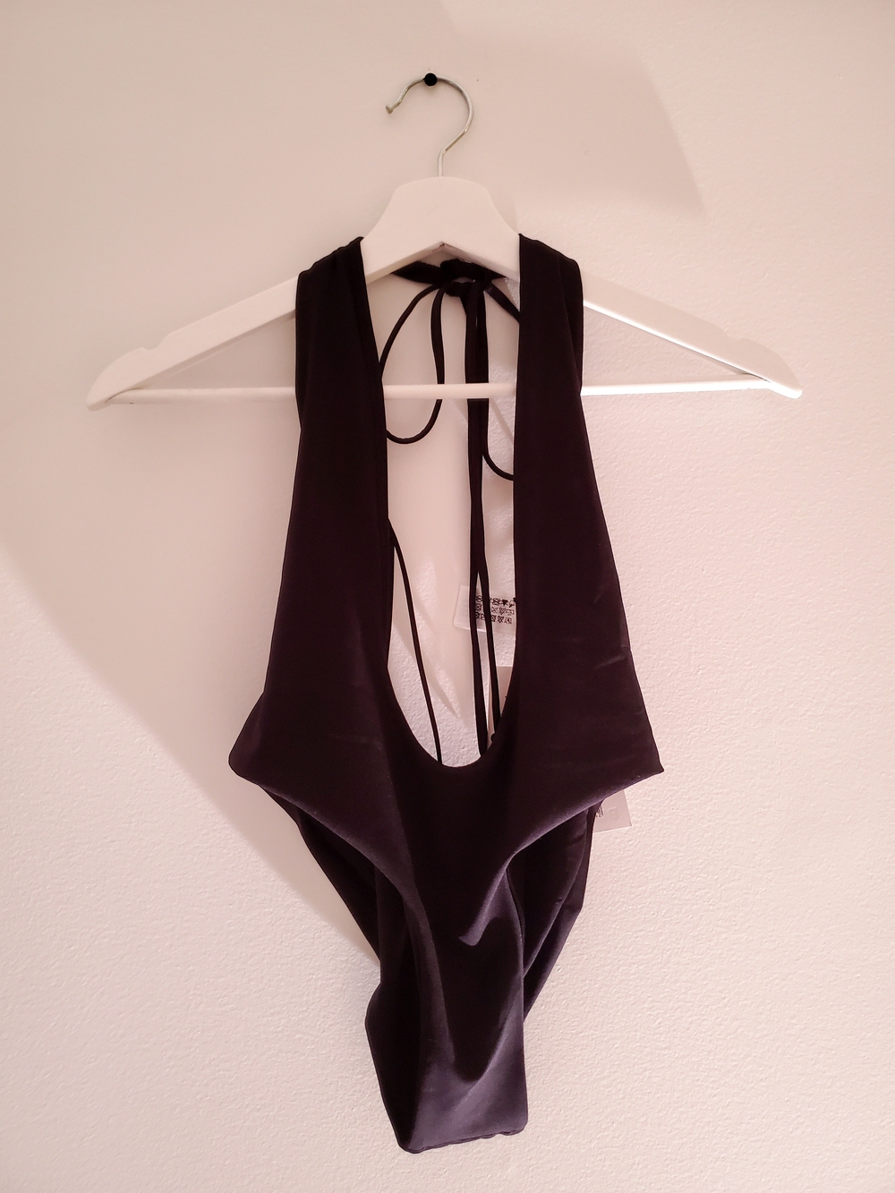 Bershka Halter Black One-Piece Swimsuit NWT